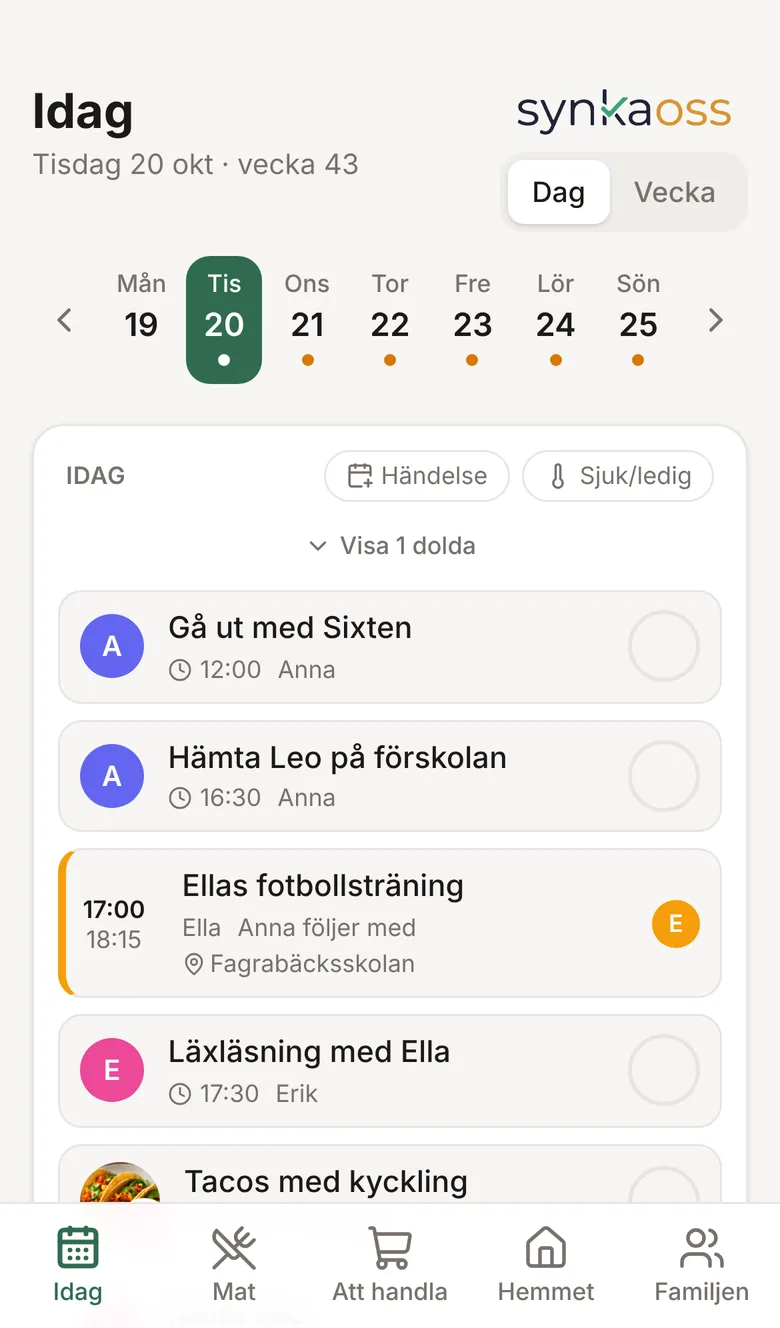 Idag i mobilen